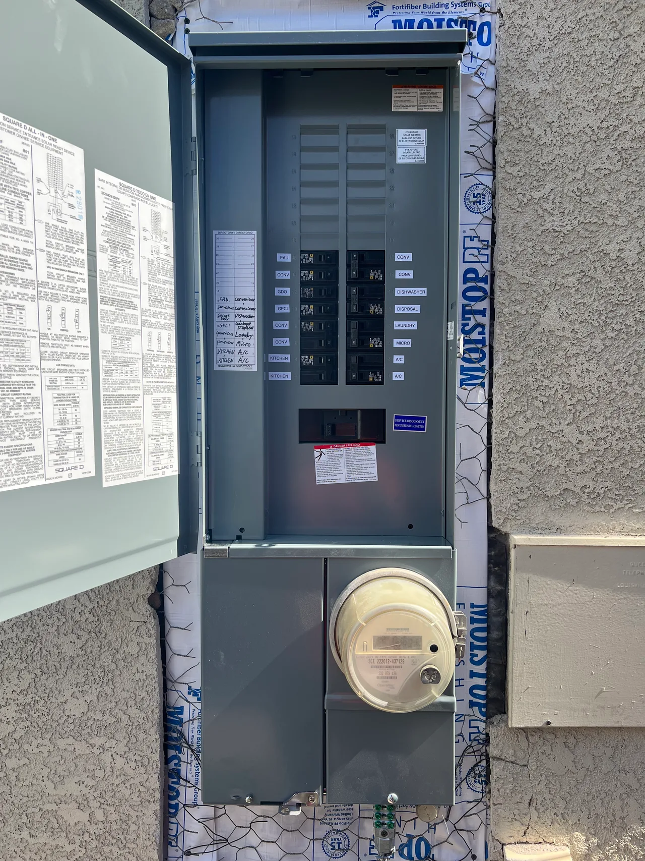 Electrical meter and panel equipment